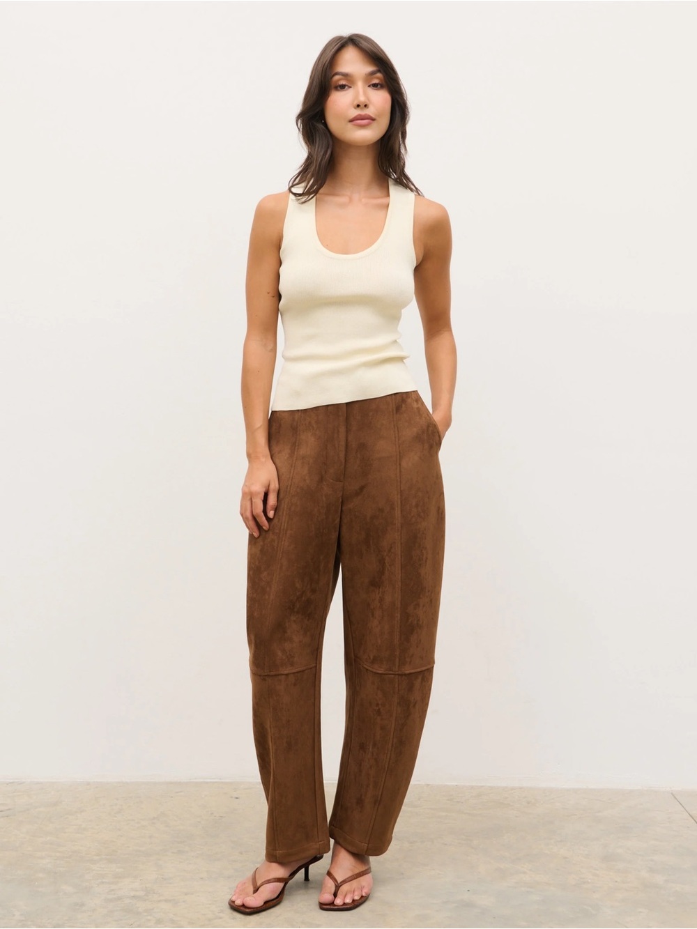 Vintage Women’s  Brown Suede Tapered Pants said fifth avenue